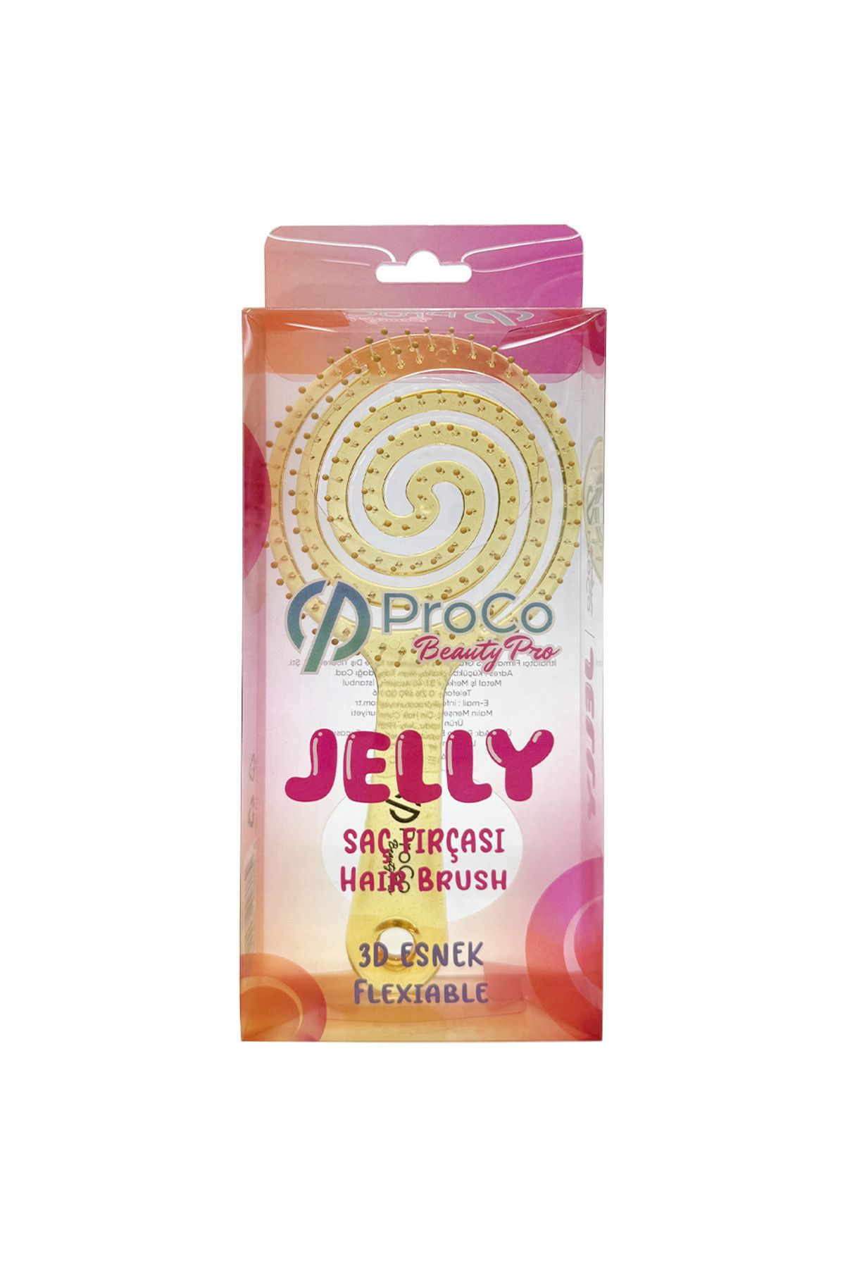 PROCO Beauty Pro JELLY Saç Fırçası - Üç Boyutlu 3D Esnek Açma Tarama Saç Fırçası
