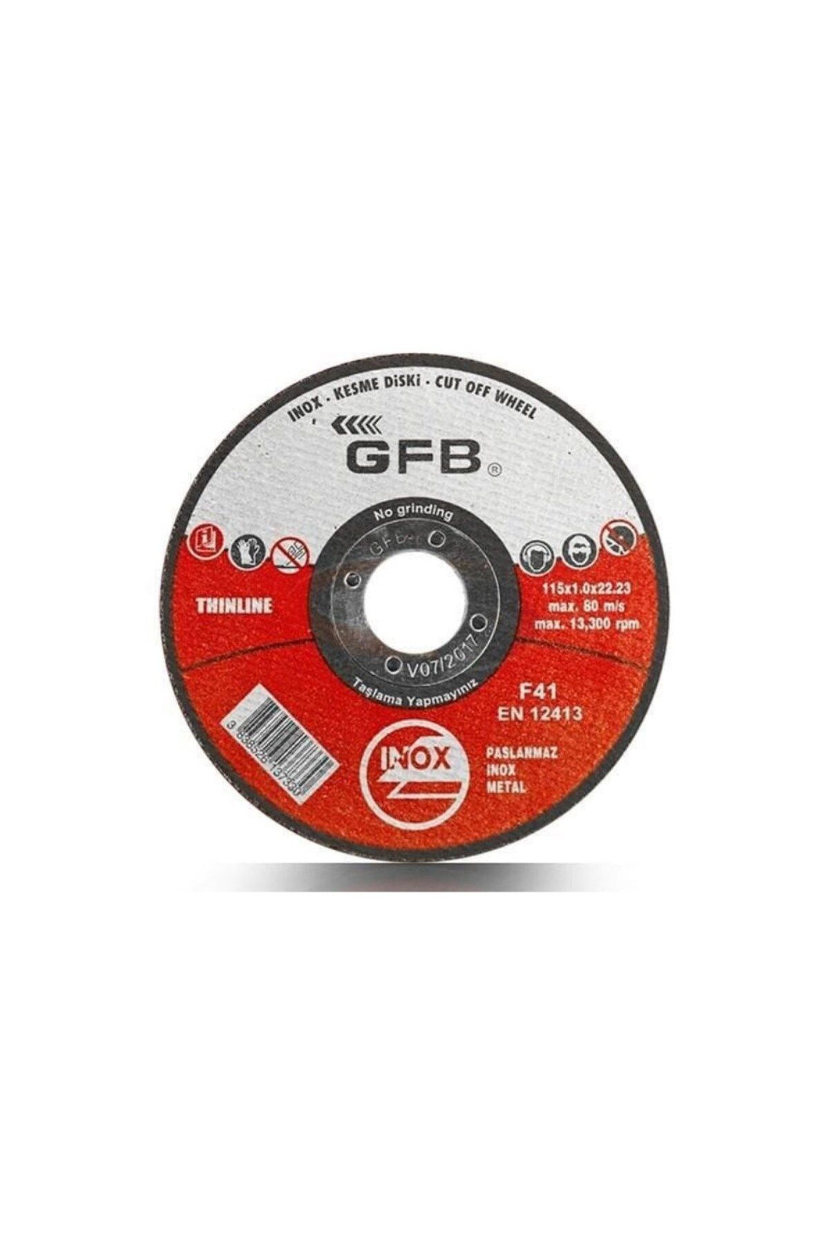GFB Metal İnox Kesici Taş 180 mm
