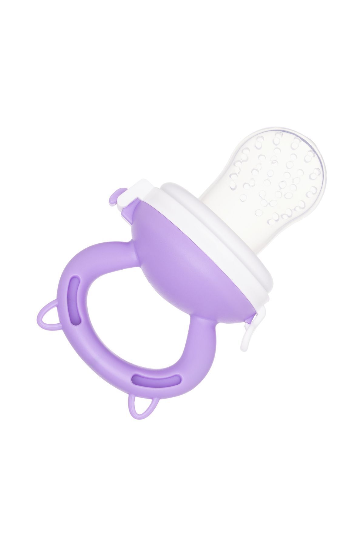 Hanymish Bebekler Için Doğal Delikli Tasarımlı Meyve Süzgeci Emziği Mor fotoğrafı 4 (önizleme)