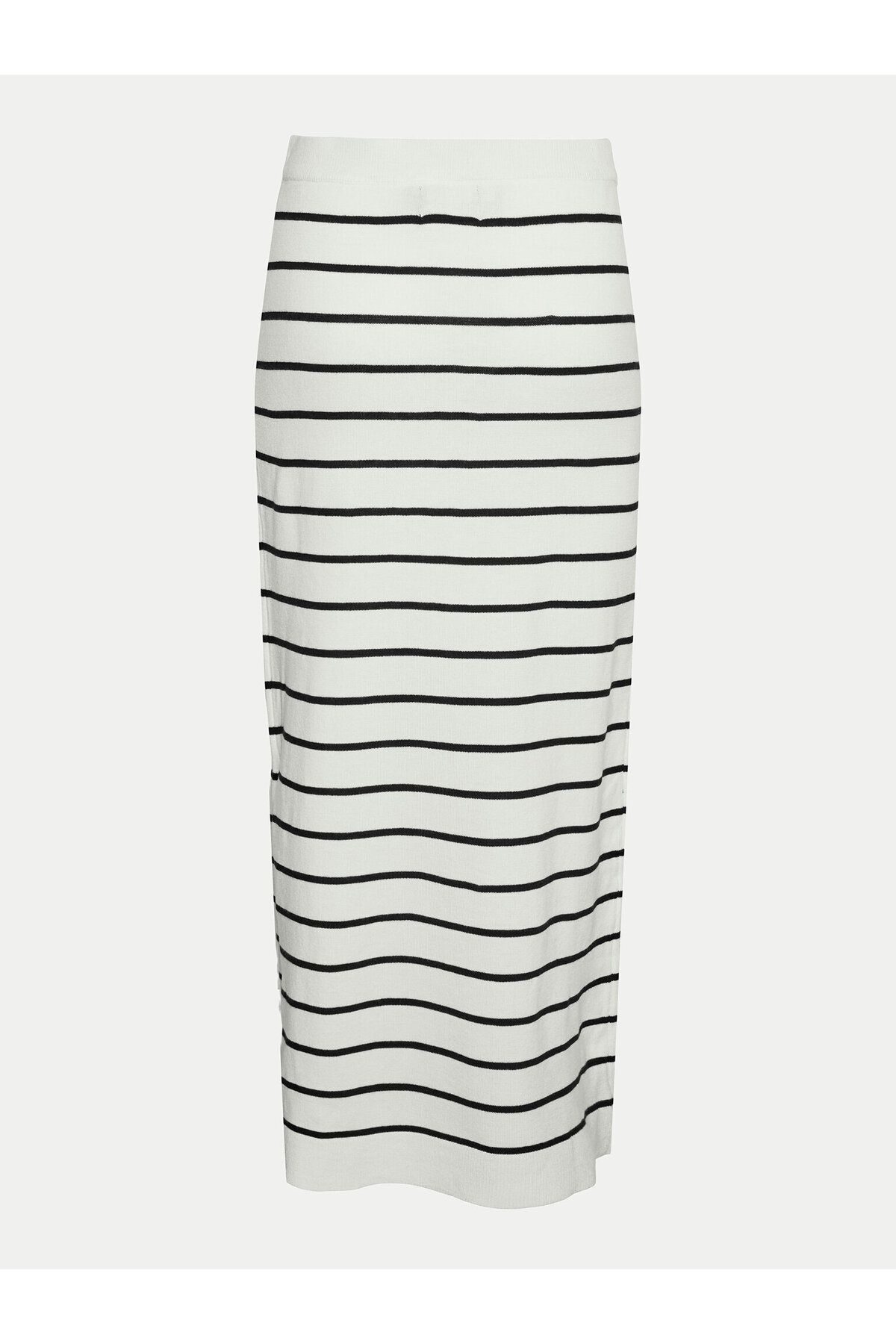 PIECES-Women's Pencil Skirt 17150578 White 2
