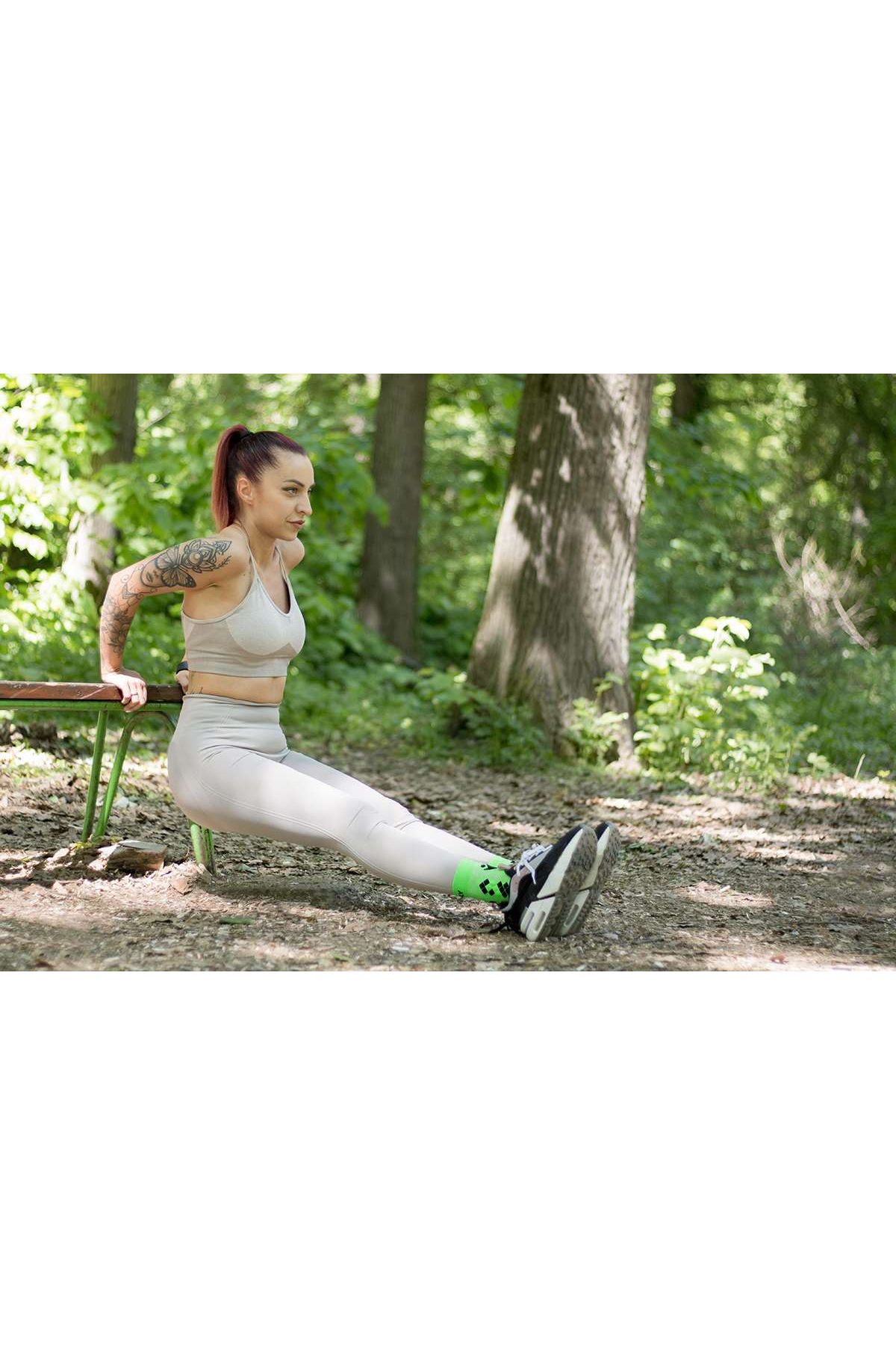 Try to Fly-Fluorescent Green Compression Socks 3