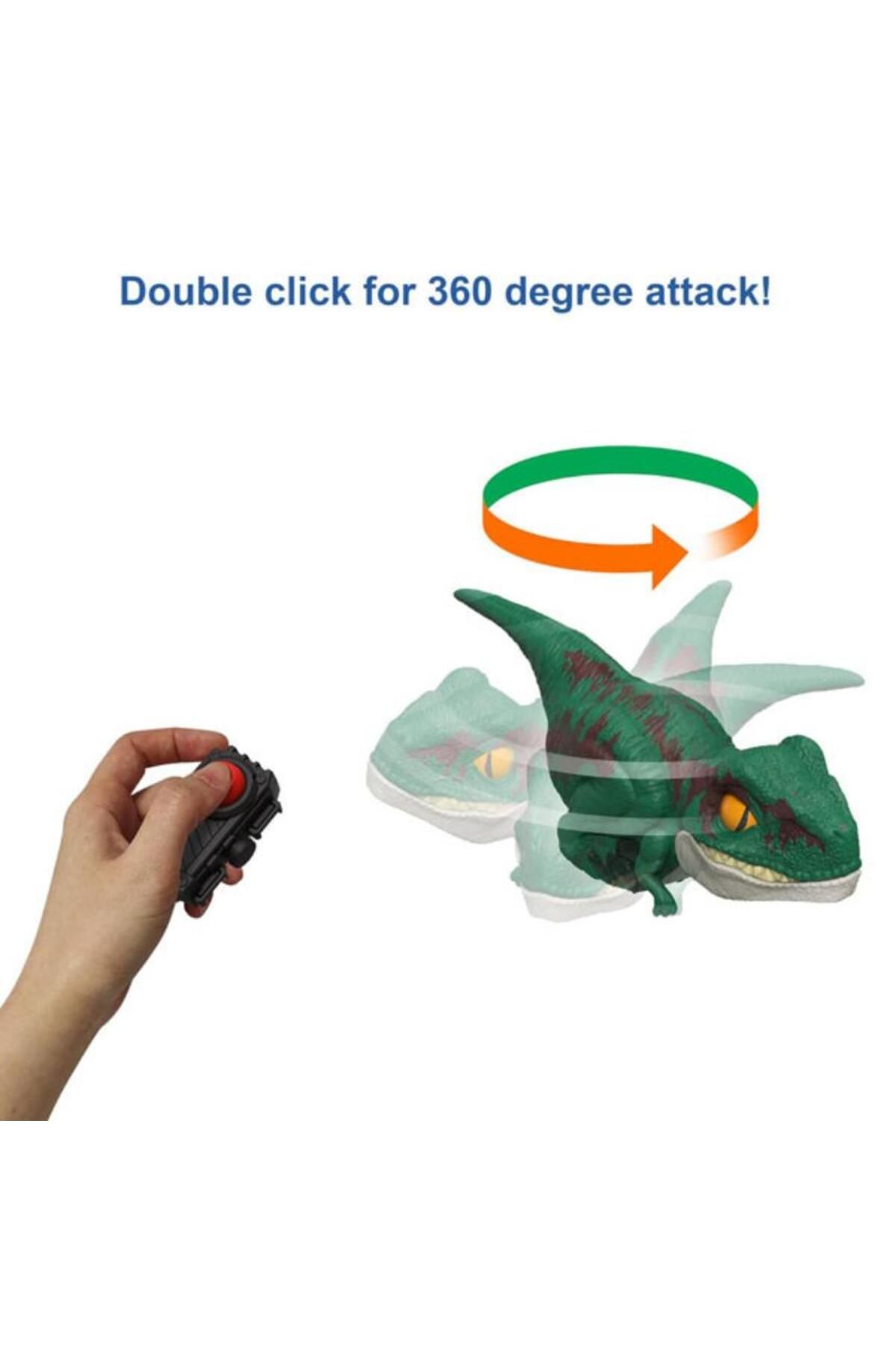 mattel-Jurassic World Dominion Uncaged Click Tracker Velociraptor interactive dinosaur figurine 2