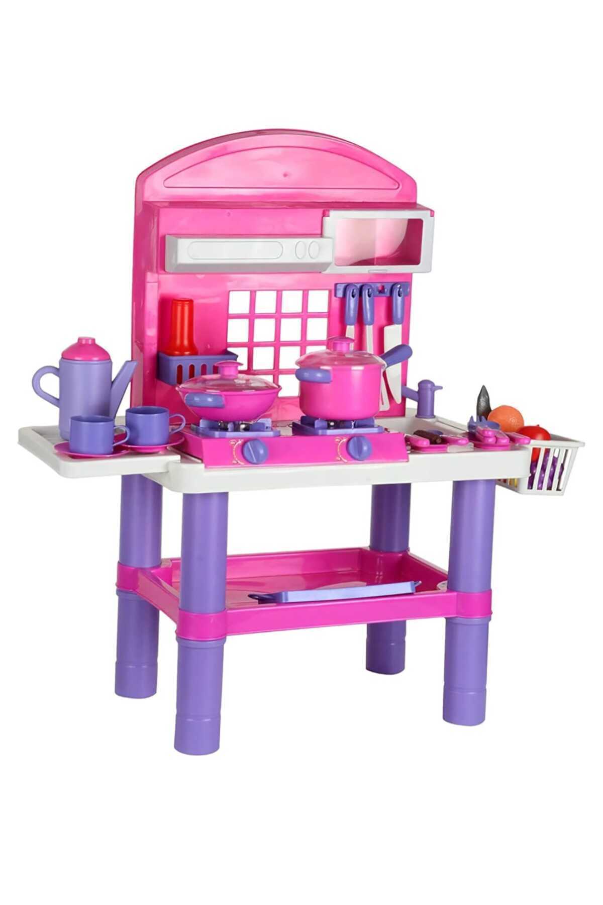 👨‍🍳 مطبخ بنات للاطفال مكون من 30 قطعة و طعام تفاعلي صغيرة للبنات مع موقد طبخ وخضروات و فاكهة