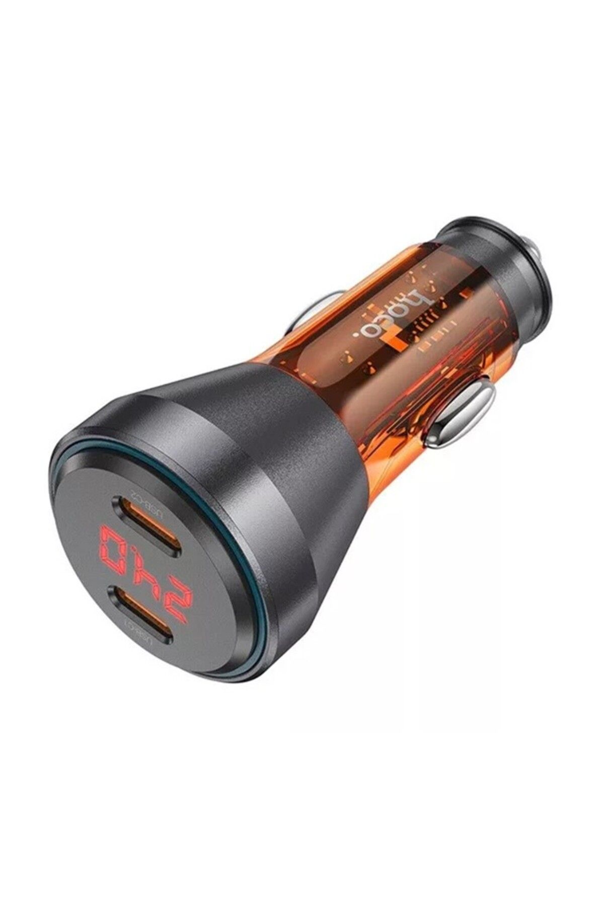 Ally HOCO NZ12C Graceful PD60W 2 Type-C Girisli Araç Çakmakli Hizli Sarj Aleti TURUNCU