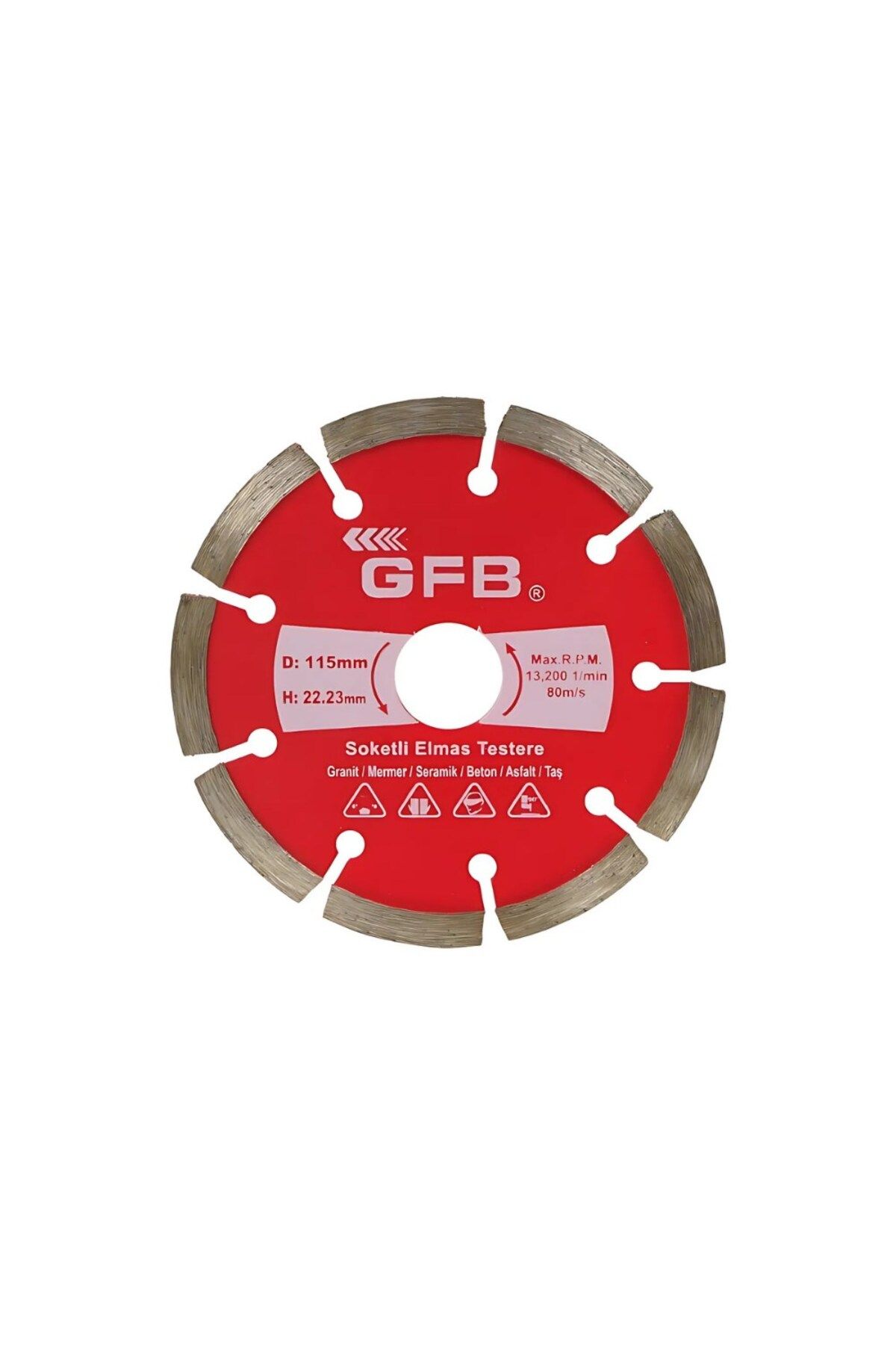 GFB Soketli Elmas Beton Mermer Kesici 230 mm