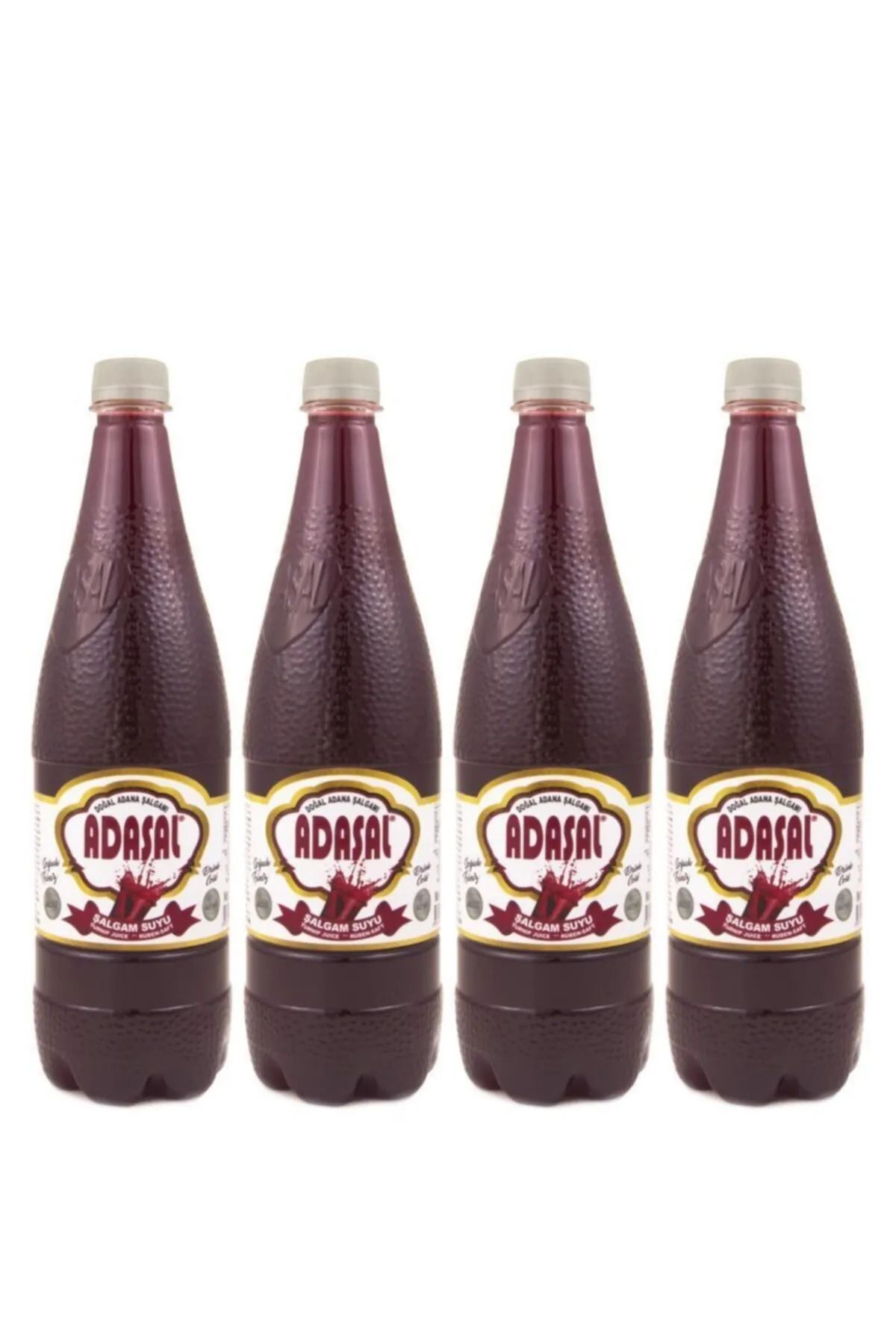 adaşal 4 Adet 1'er Litre Acılı Şalgam Suyu (Toplam 4 Litre)