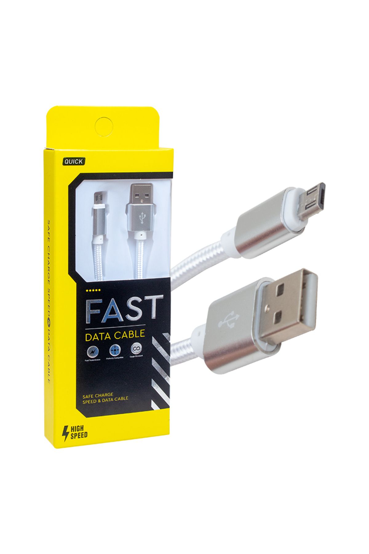 Modafiks METAL ÖRGÜLÜ MICRO USB ŞARJ VE DATA KABLOSU (4767)