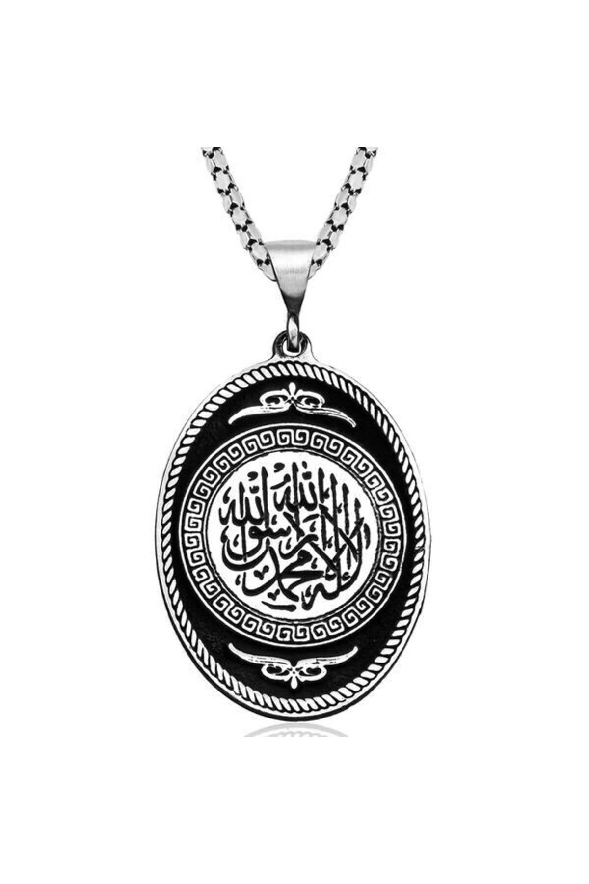 shop Allah Muhammet İ Tevhit Yazılı 925 Ayar Gümüş Kolye