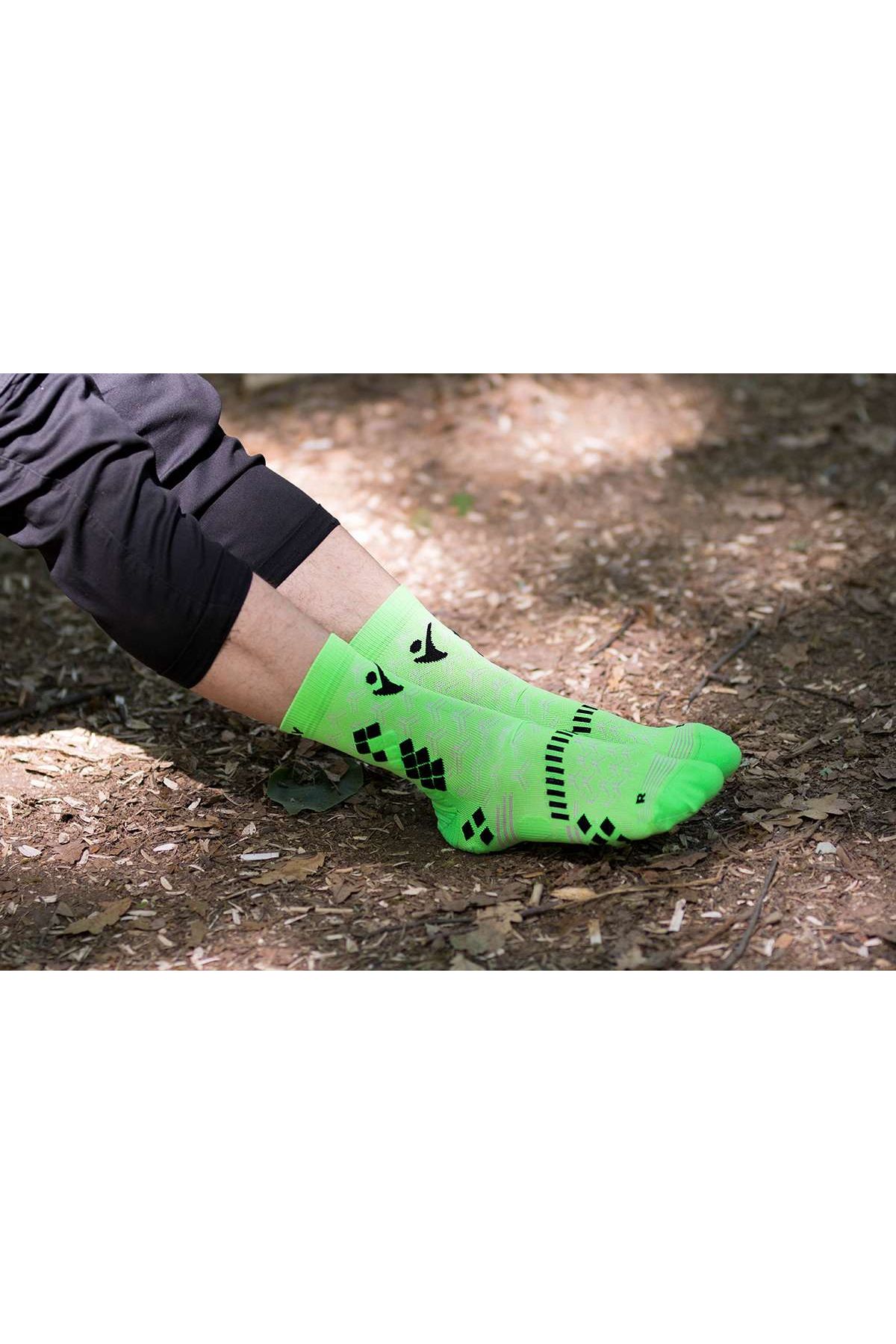 Try to Fly-Fluorescent Green Compression Socks 6