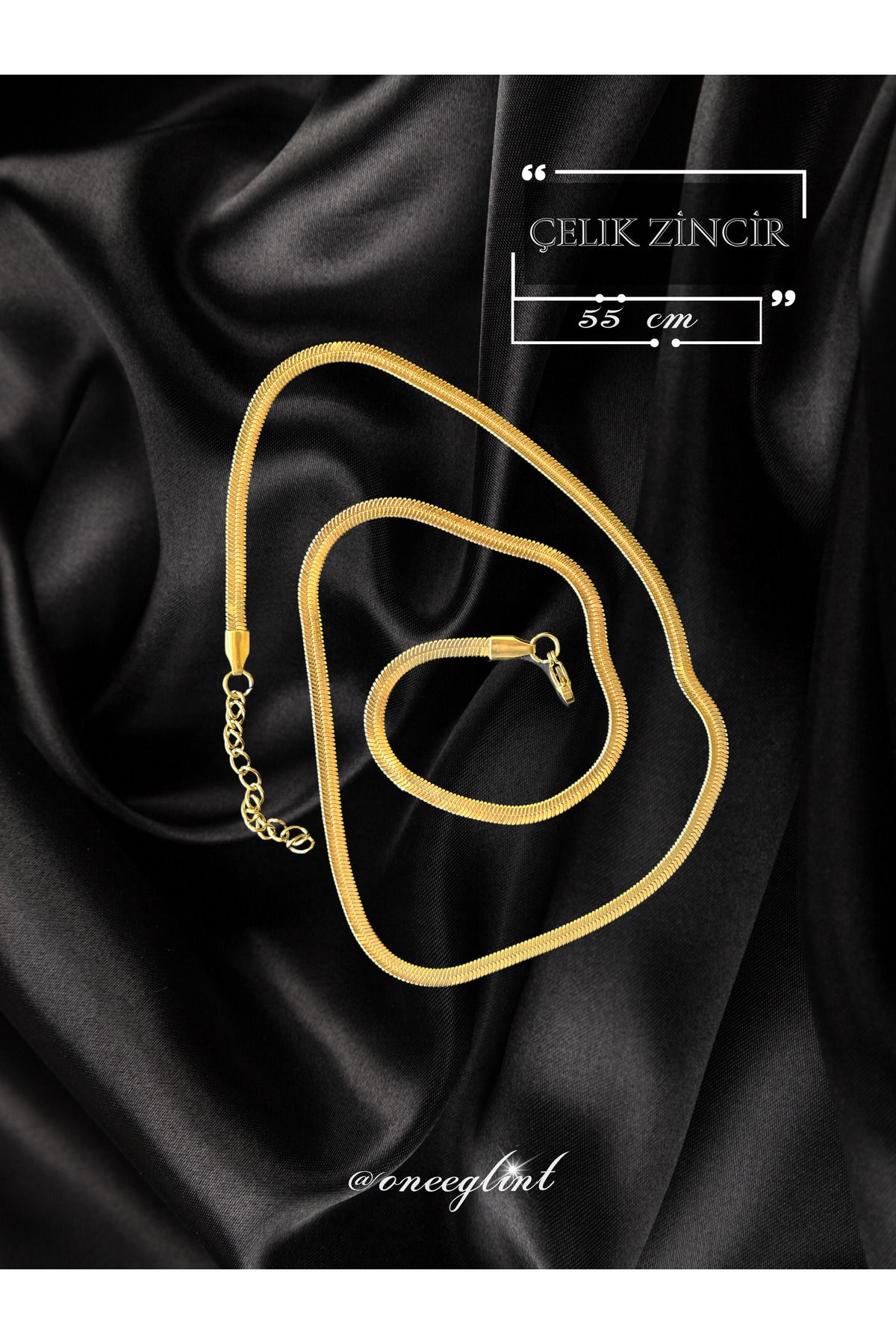 ONEE GLİNT Çelik Zincir (𝑝𝑎𝑠𝑙𝑎𝑛𝑚𝑎𝑧, 𝑘𝑎𝑟𝑎𝑟𝑚𝑎 𝑦𝑎𝑝𝑚𝑎𝑧)