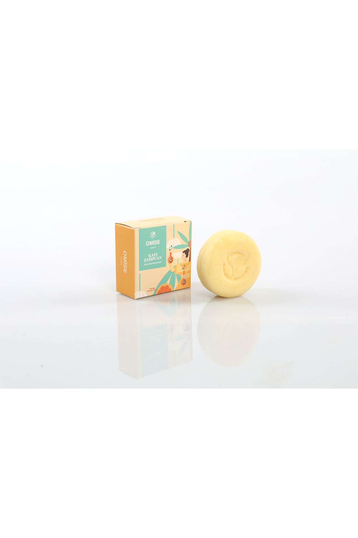Omise natural , Katı Şampuan, Portakal, Limon, Bitkisel içerik, 95 gr