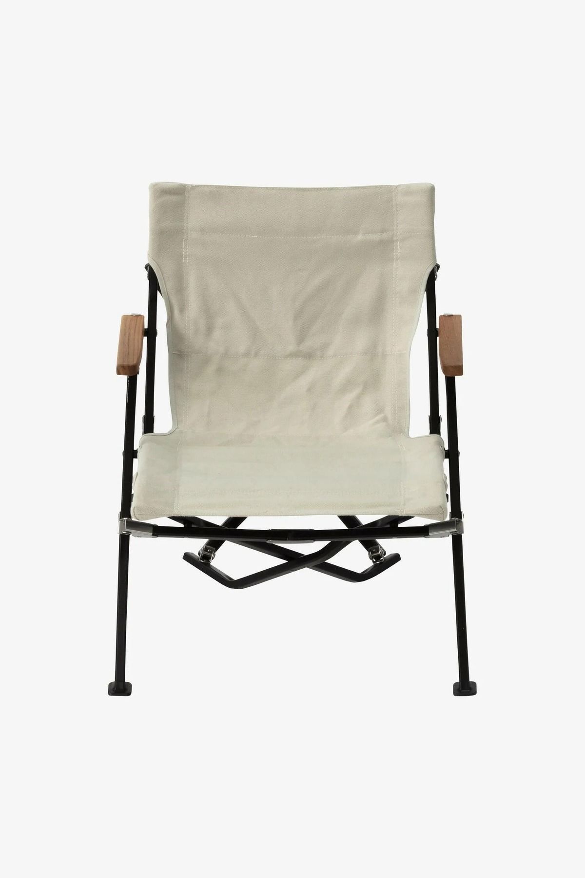 snow peak Luxury Low Beach Chair, Katlanabilir Kamp Sandalyesi, Ahşap Kollu, Düşük Sırtlı
