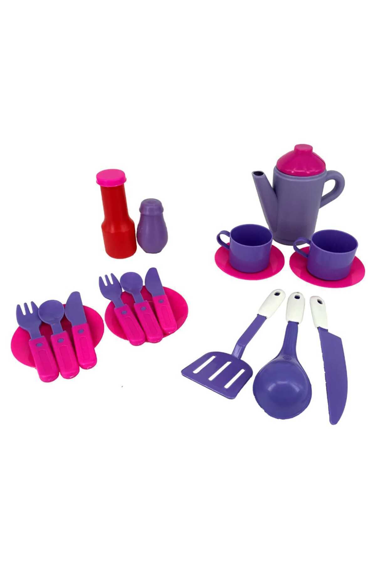 👨‍🍳 مطبخ بنات للاطفال مكون من 30 قطعة و طعام تفاعلي صغيرة للبنات مع موقد طبخ وخضروات و فاكهة