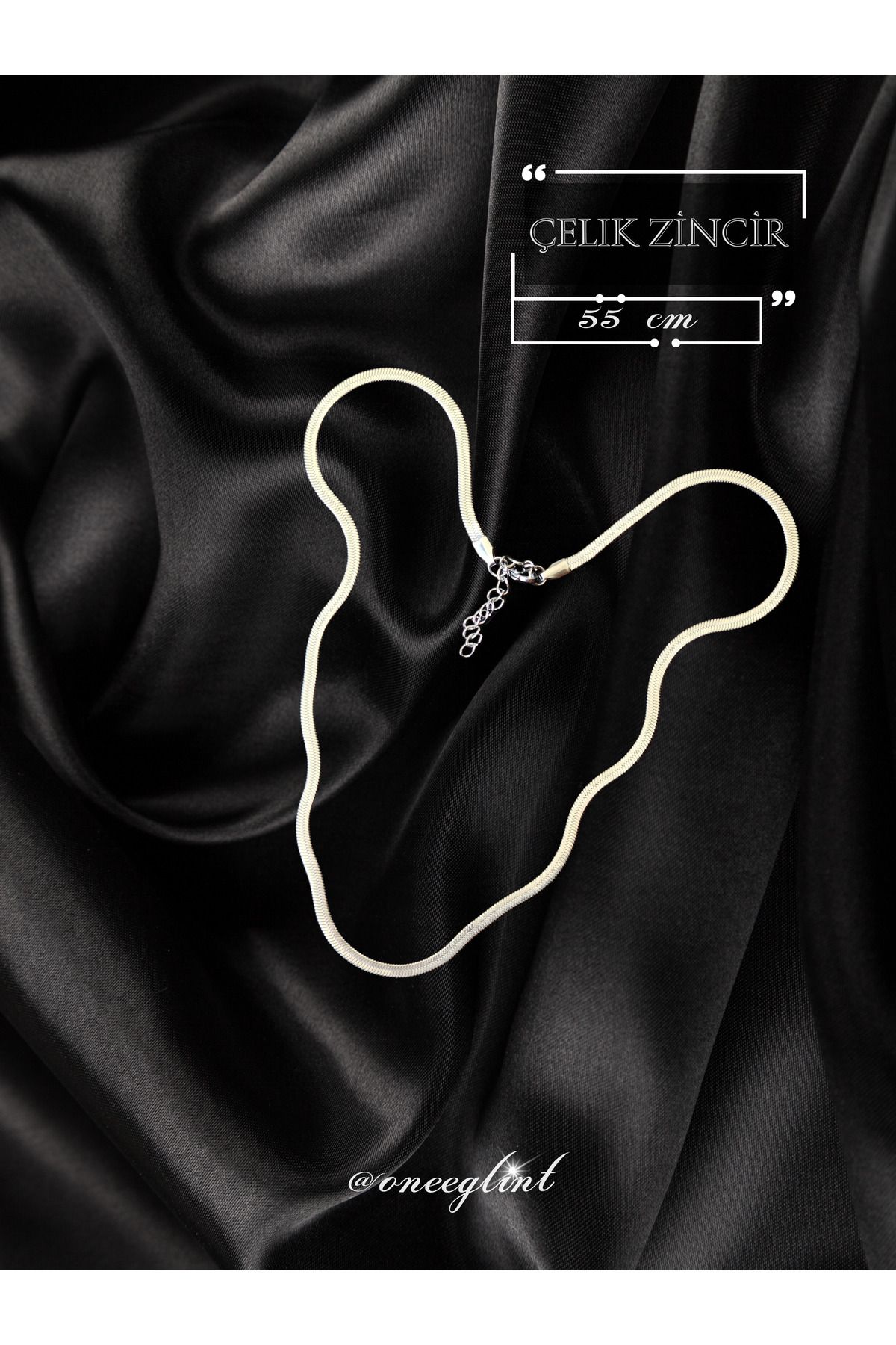 ONEE GLİNT Çelik Zincir (𝑝𝑎𝑠𝑙𝑎𝑛𝑚𝑎𝑧, 𝑘𝑎𝑟𝑎𝑟𝑚𝑎 𝑦𝑎𝑝𝑚𝑎𝑧)