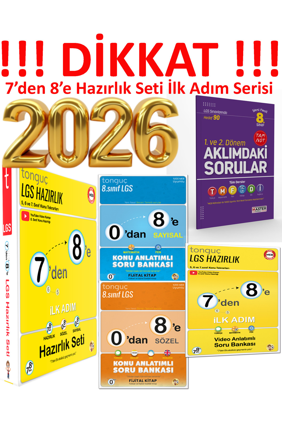 Tonguç Yayınları 8. Sınıf 7'den 8'e Hazırlık Seti & Kitabı 0'dan 8