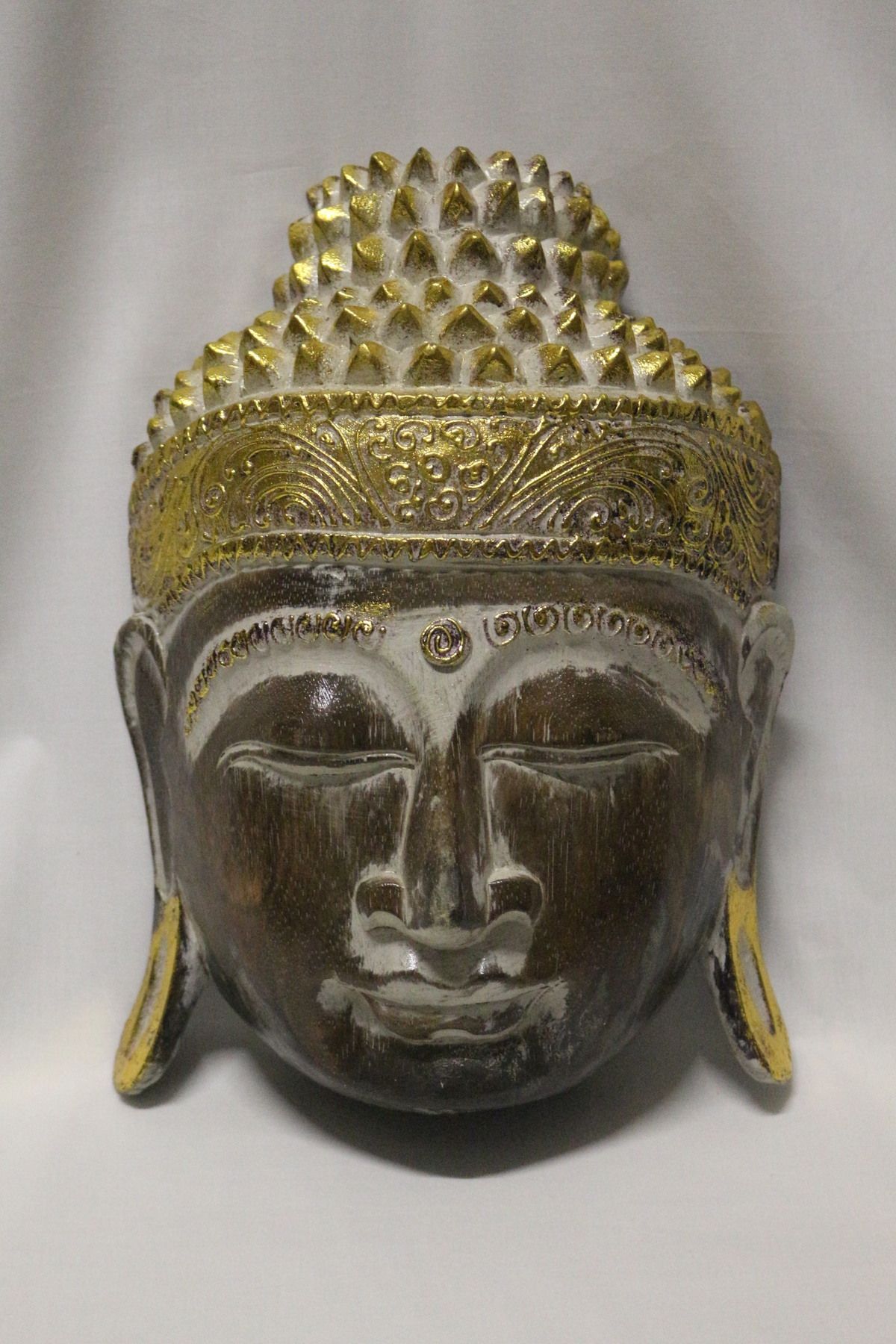 Home HEDİYELİK EL YAPIMI AHŞAP BUDA MASKE BÜST 30CM
