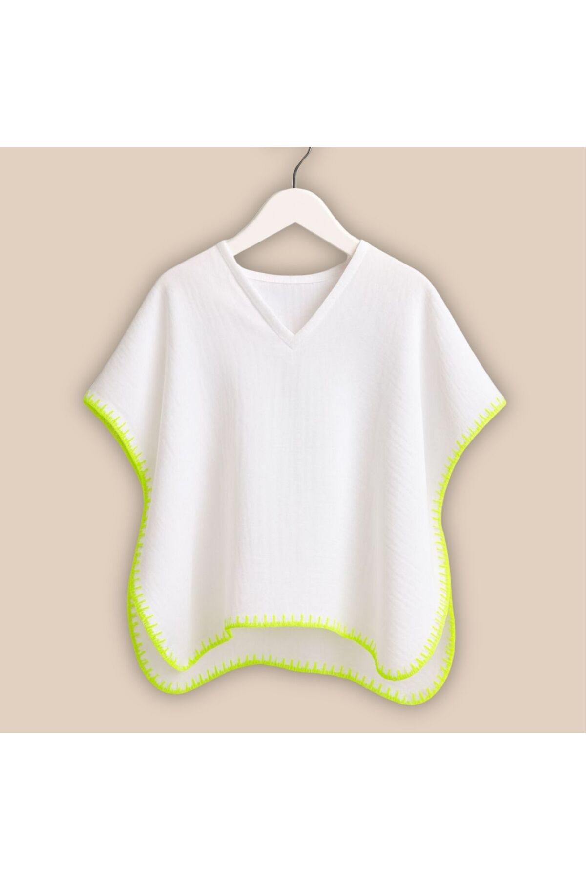 BABY HAN CONCEPT %100 PAMUK MÜSLİN BEBEK & ÇOCUK PANÇO NEON SERİSİ