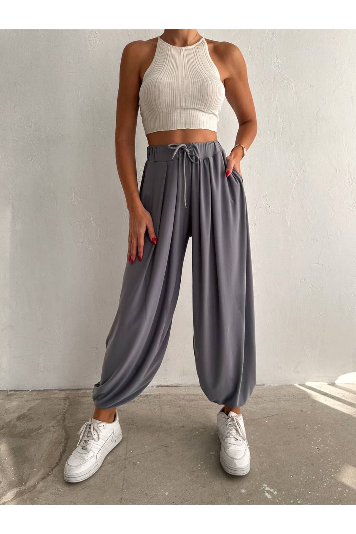 MORENA BUTİK Moda kumaş şalvar