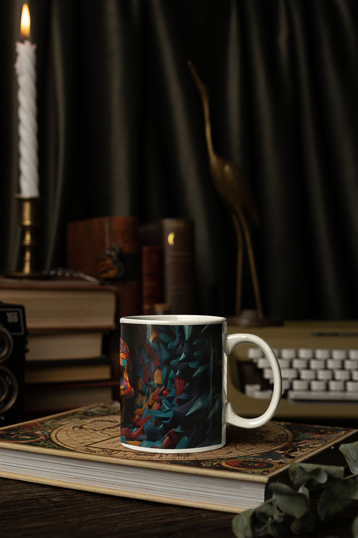 Crocodile Design Studio Kurukafa Baskılı Hediyelik Kupa