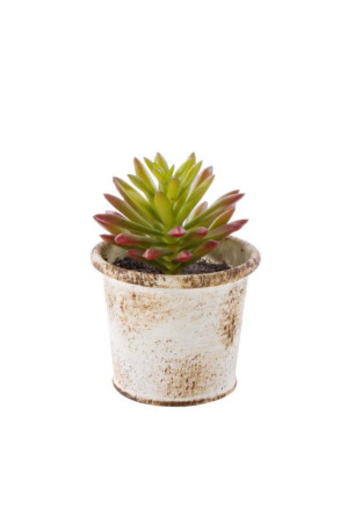 Clayre & Eef-Wooden vase with white glass interior 14 x 14 x 13 cm 9