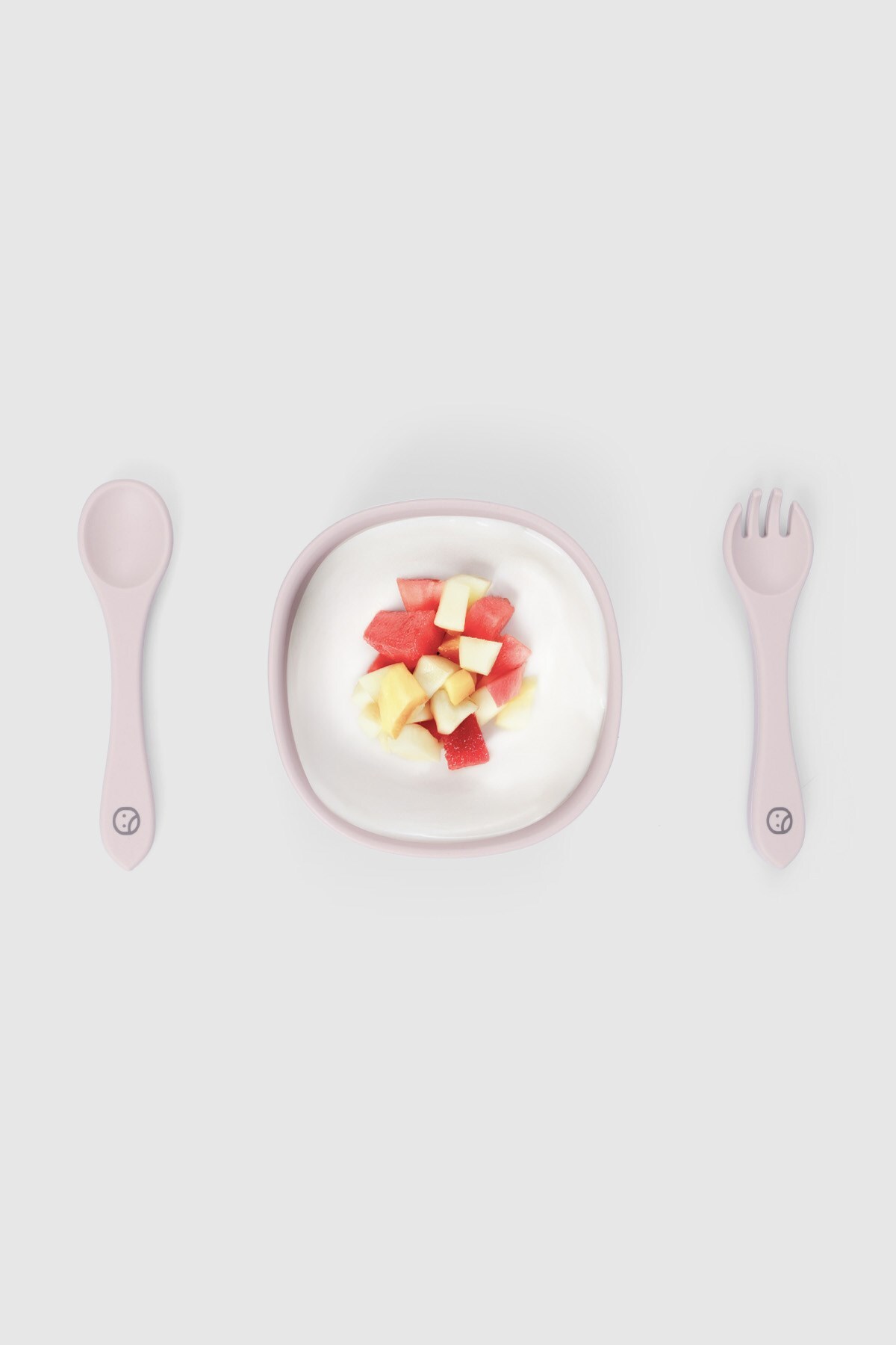 Little Gusto Silikon Vakumlu Pembe Mama Tabağı ve Çatal Kaşık Seti fotoğrafı 2 (önizleme)