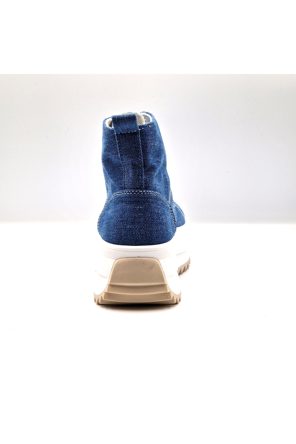 Seastar-High Platform Sneakers in Denim 4