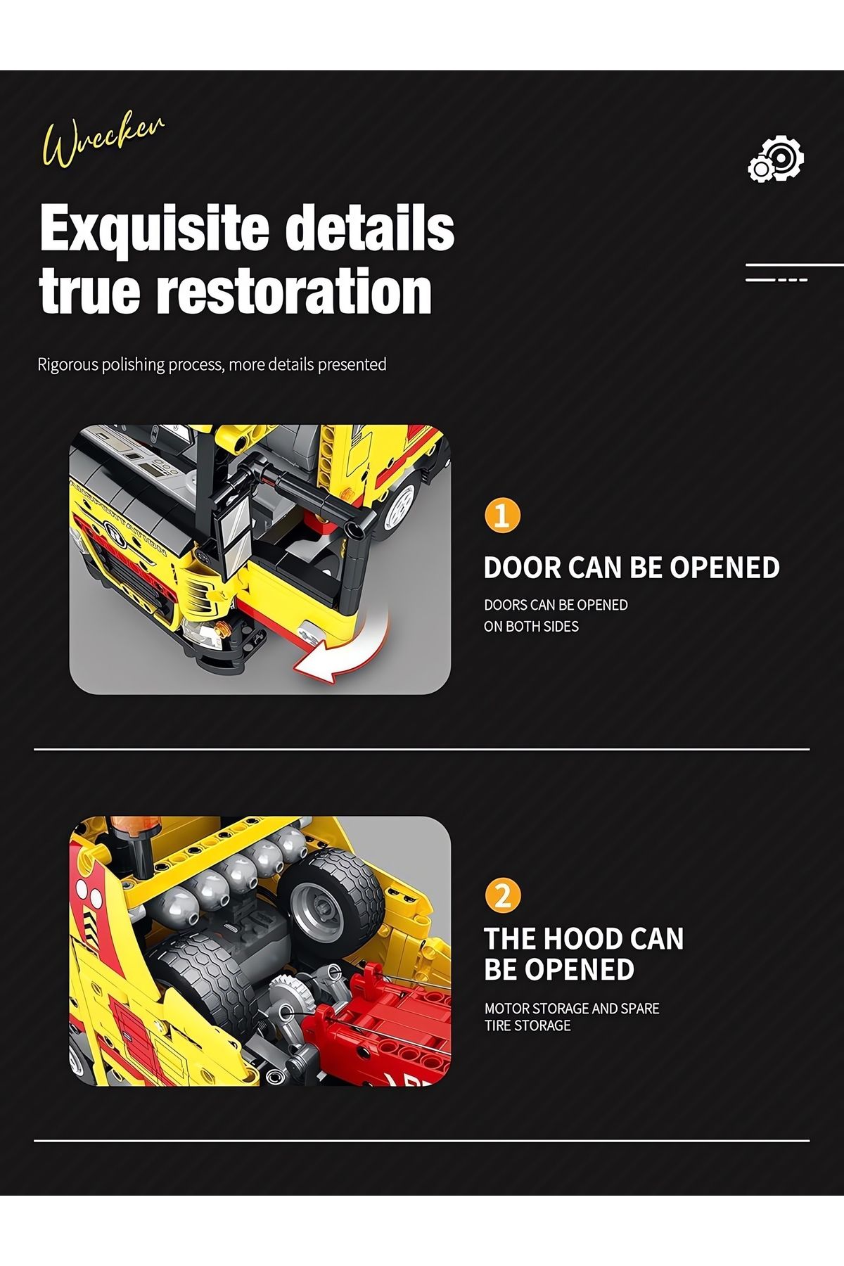 REOBRIX-Rescue Vehicle Rc Controlled, Technical Block Building Kit (1910 Pieces) 6