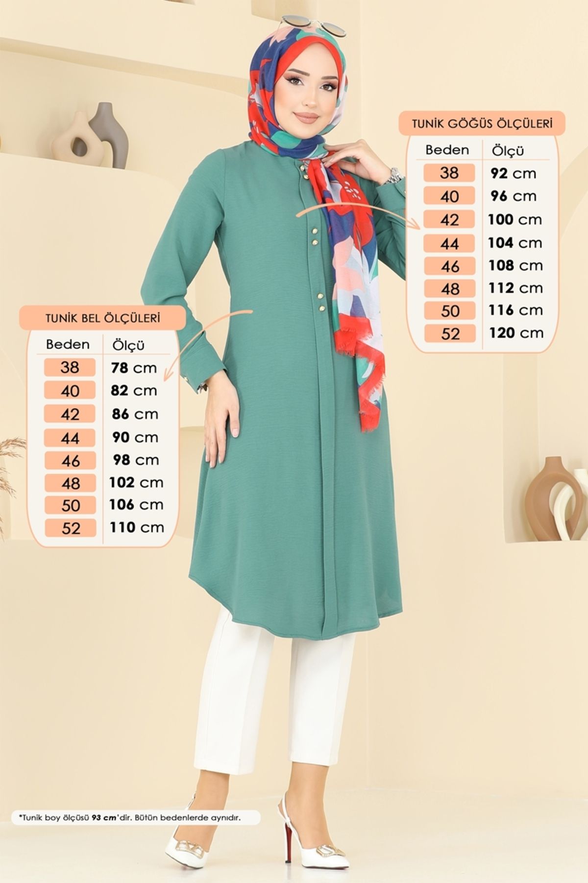 Modaselvim Aksesuar Düğmeli Aerobin Tunik 1027BM387 Mint