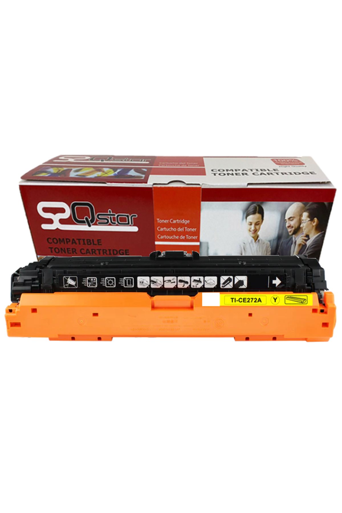 Qstar HP CE742A SARI MUADİL TONER 650A YL CE272A CE342A CP5220 CP5225 M750 M775
