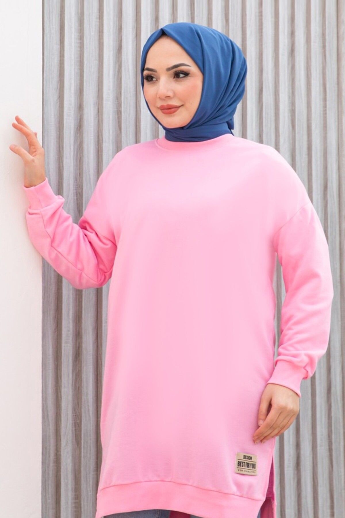 Modaselvim Arma Detaylı Tunik 20455ETT926 Pembe