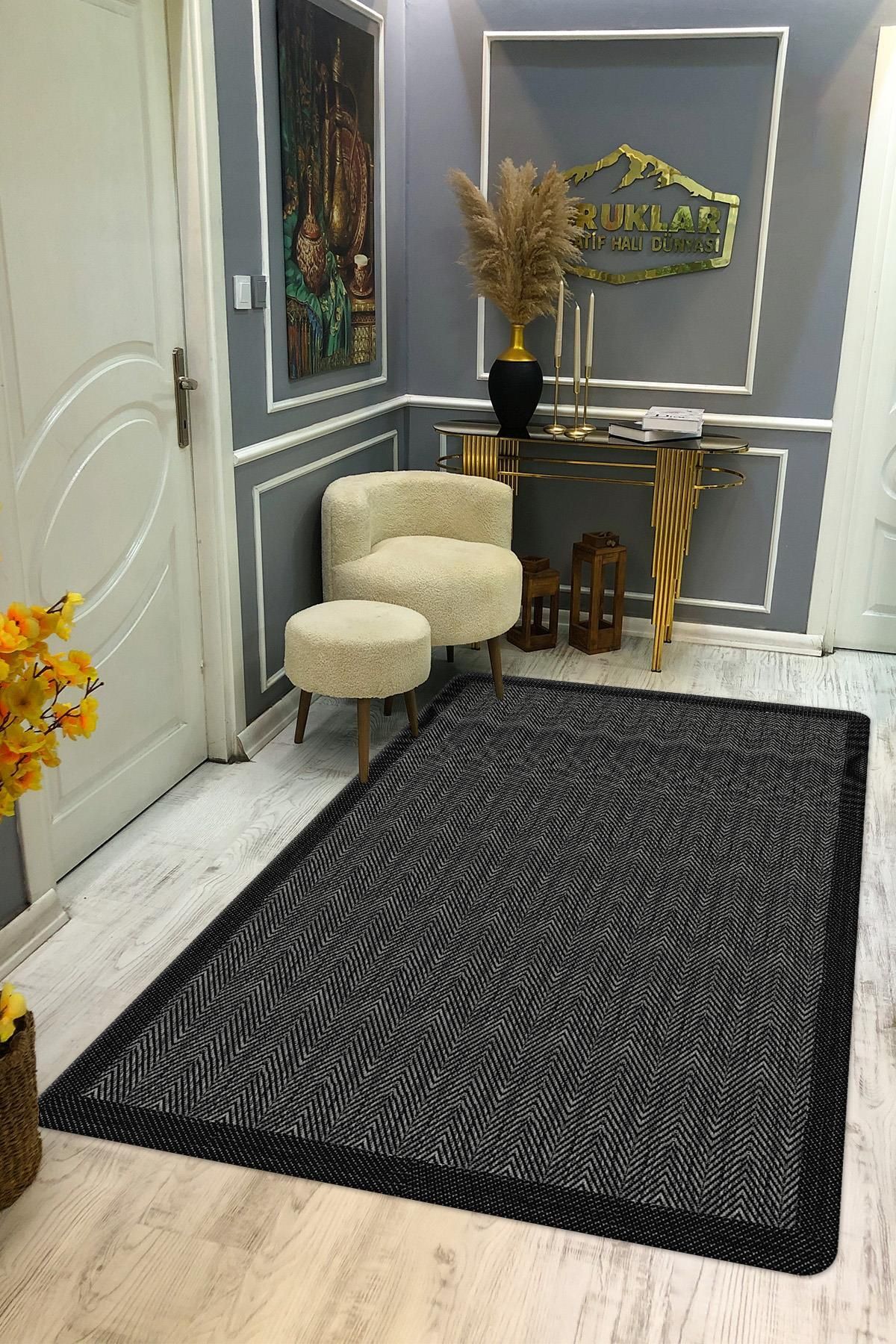 Doruklar Home Collection Kaymaz Taban Yıkanabilir Dijital Baskı Dekoratif Modern Desenli Dot Taban Halı Zen Serisi ZEN01