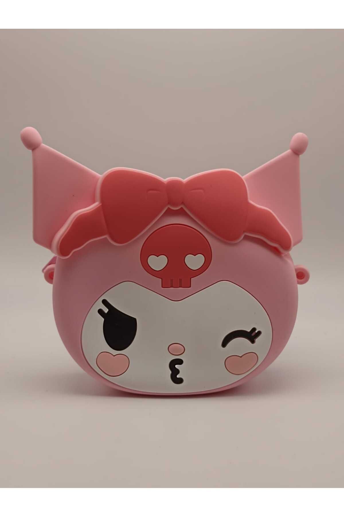 TLSMACCESORIES Kuromi Silikon Çanta Pembe Ayarlanabilir Askılı