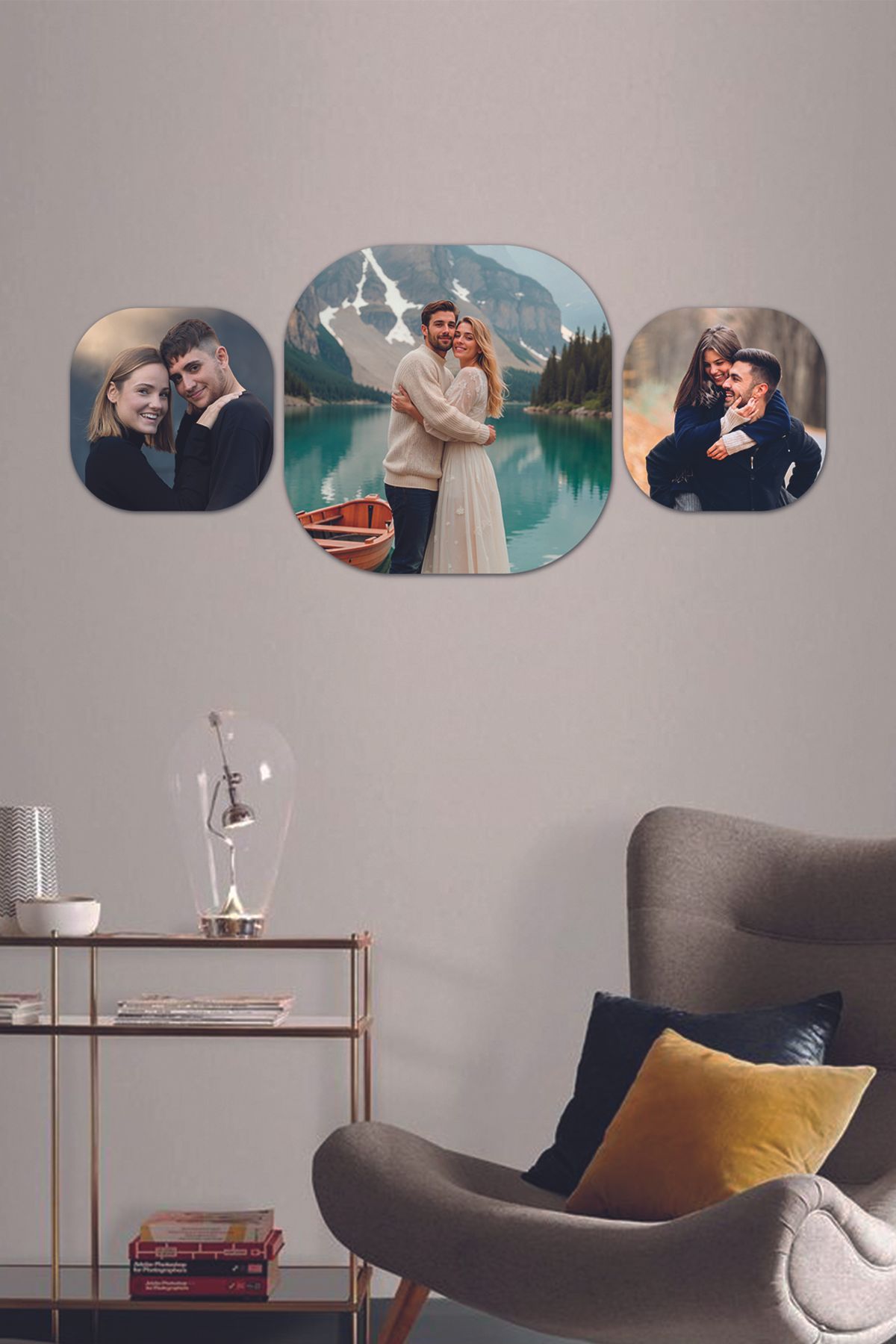 Fotomcity 3 Parçalı Dekoratif MDF Tablo Seti