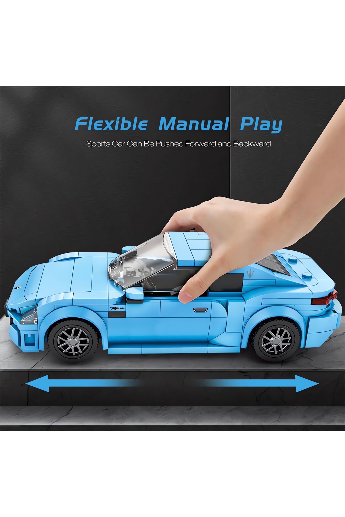 ۱/۲۴ گران تورسمو مازراتی آبی، کیت ساختنی بلوکی تکنیک (۳۸۴ قطعه)