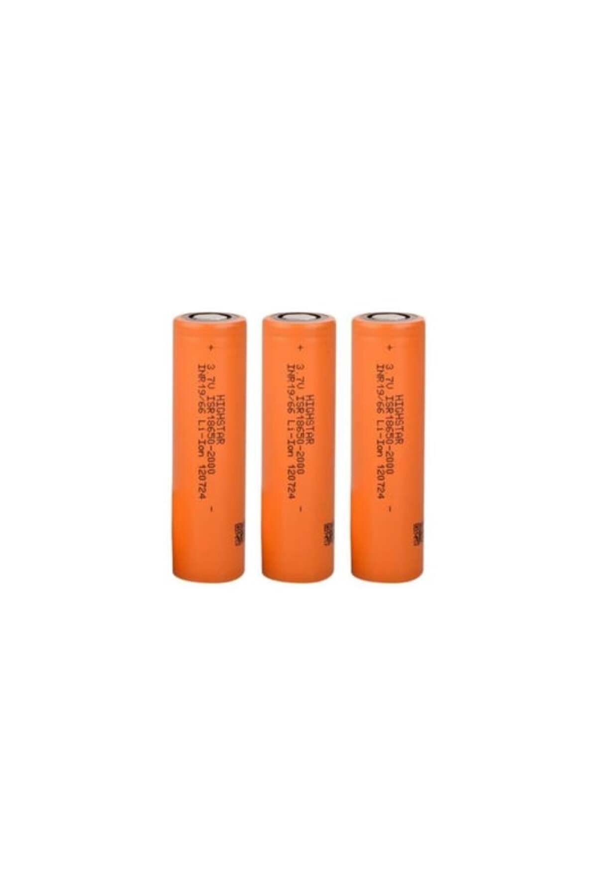POWER-XTRA Highstar - ISR18650-2000 - 3.7V 2000 mAh Li-ion Şarjlı Pil - 30A 3 Lü Paket