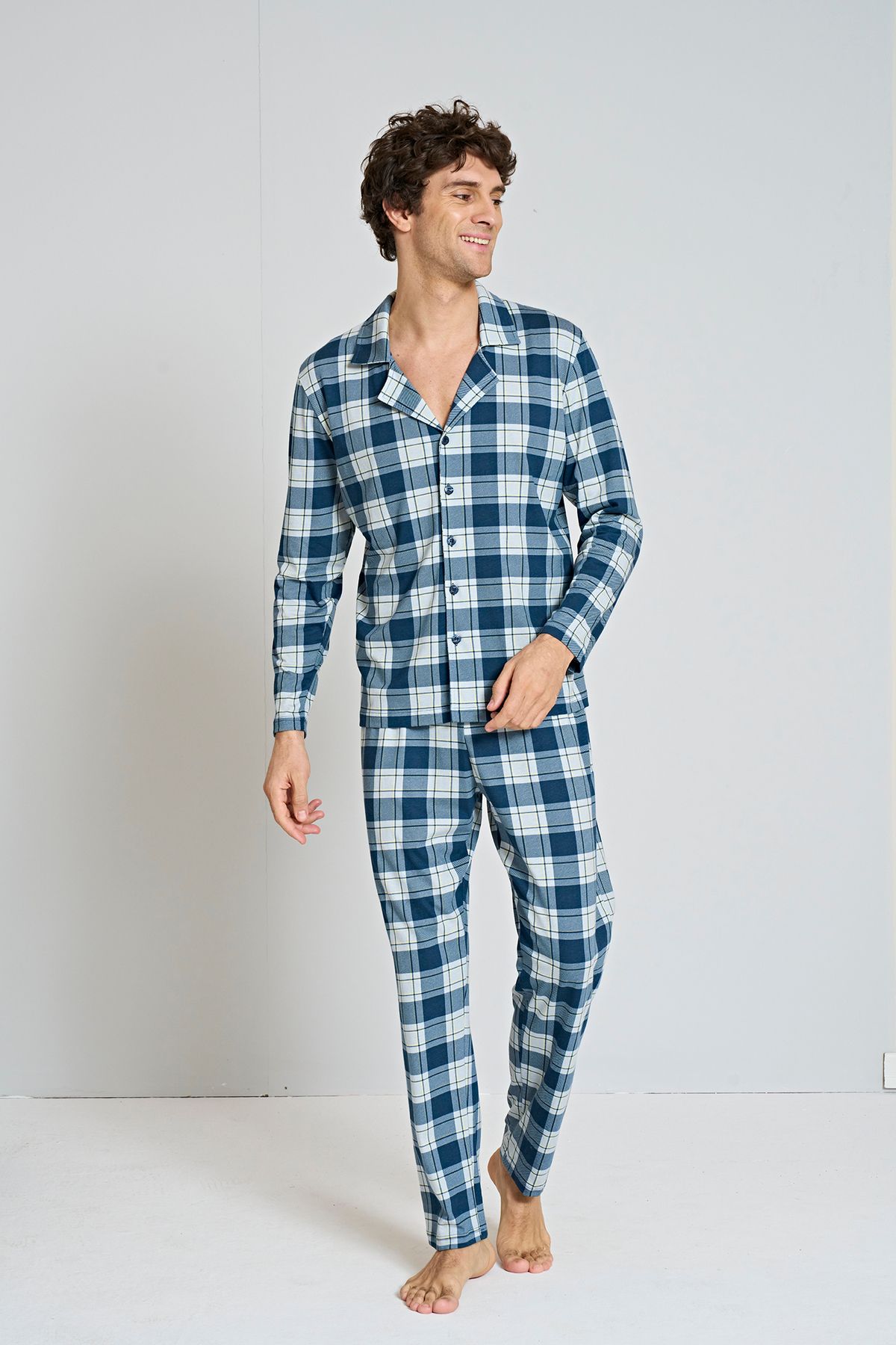 Pijadore Erkek Ekose Pijama Takımı