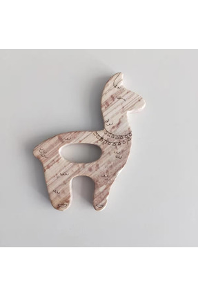 Bebe Vitaa Bébé Vitaa Doğal Ahşap Lama Figürlü Diş Kaşıyıcı