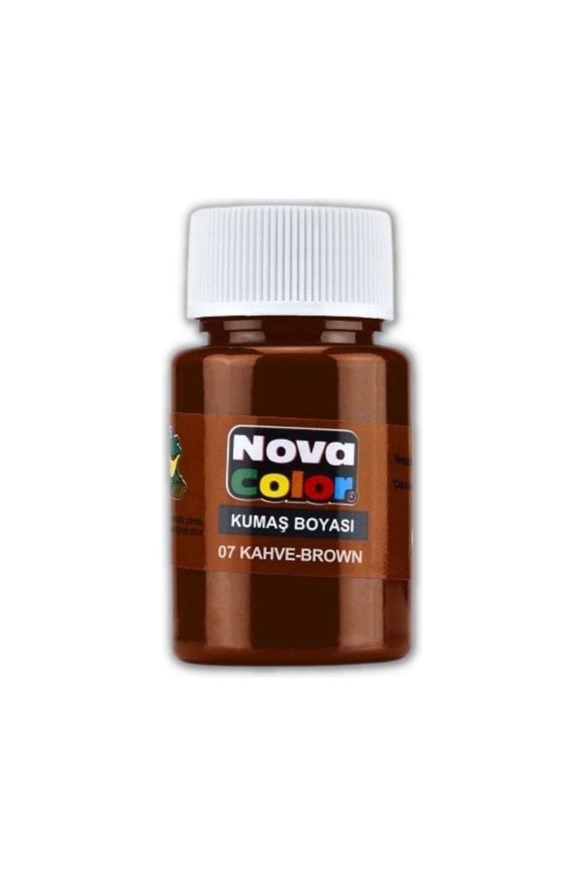 Nova Color Kumaş boyası, canlı renkler, solmaz, tişört, çanta, tekstil boyası-Kahverengi 30ml-1 Adet