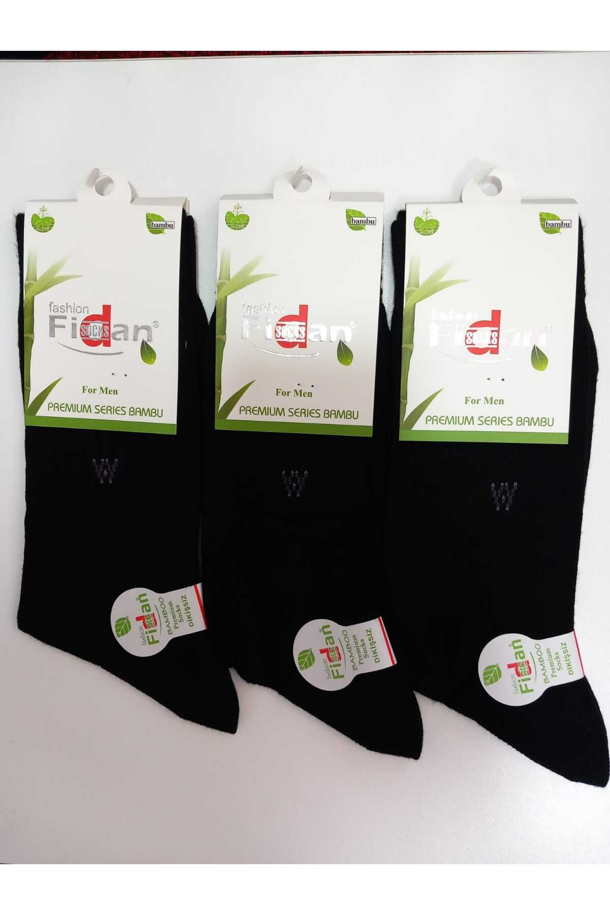 Batik erkek 3 lü yazlık siyah bambu çorap