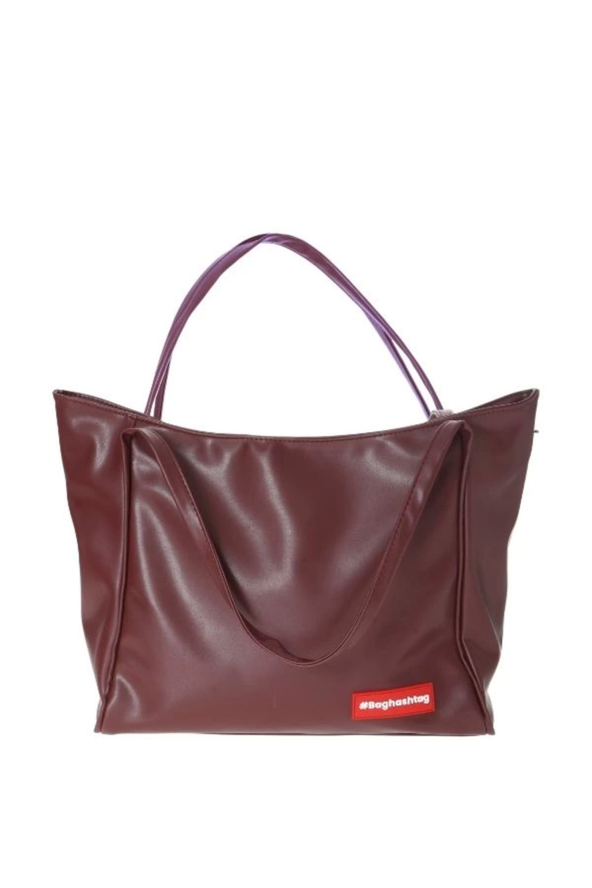 Emperium Baghashtag Bordo Soft Deri Fermuarlı Çanta
