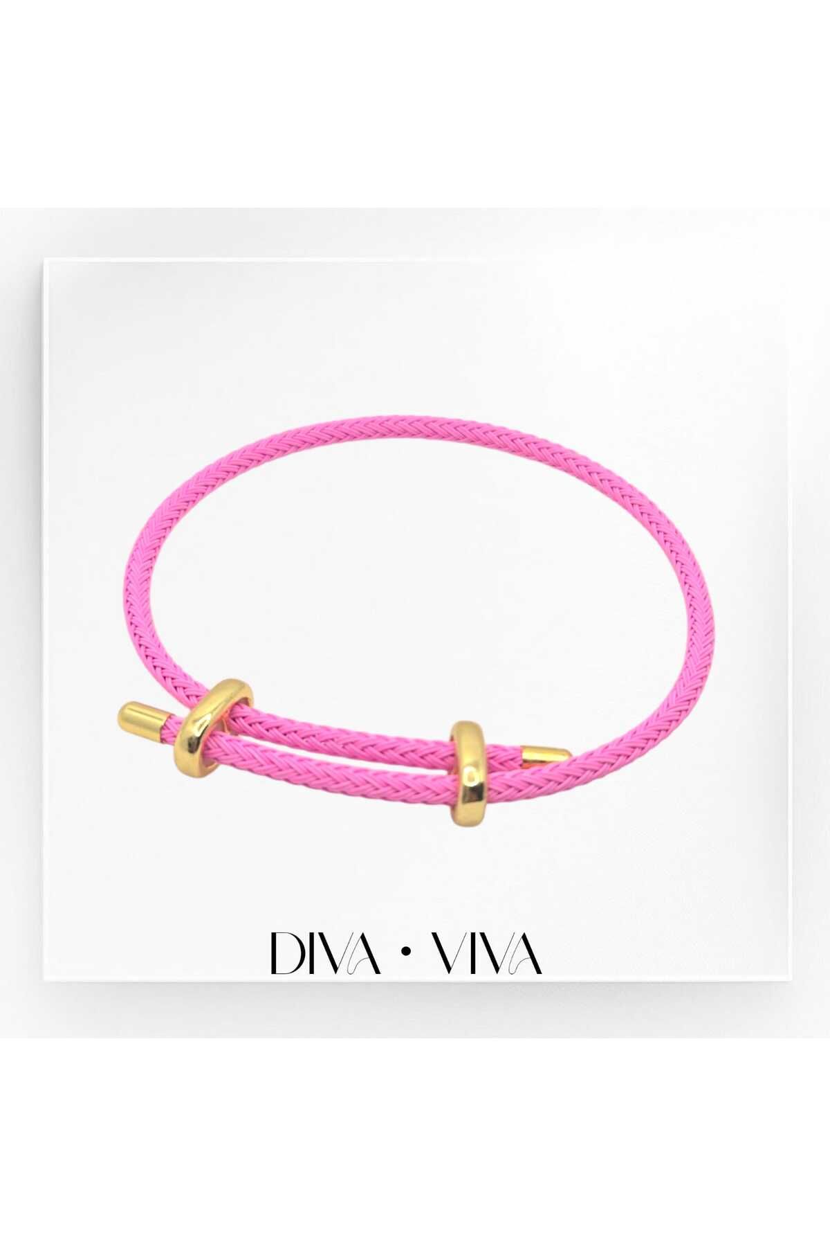 DivaViva Diva Viva - Renkli Ayarlanabilir Kadın Deri Bileklik – Suya Dayanıklı Asansör Model