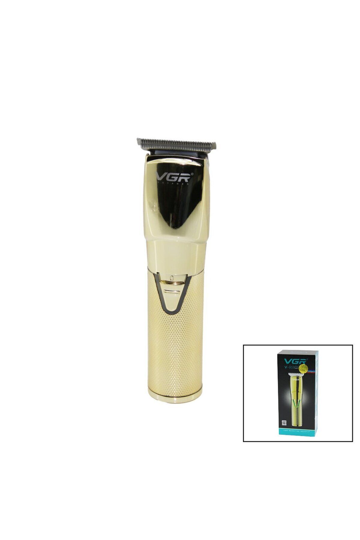 Modafiks GOLD KROM KAPLAMA GÖVDE SAÇ - SAKAL KESME TRAŞ MAKİNESİ USB ŞARJLI V-903 (4767)