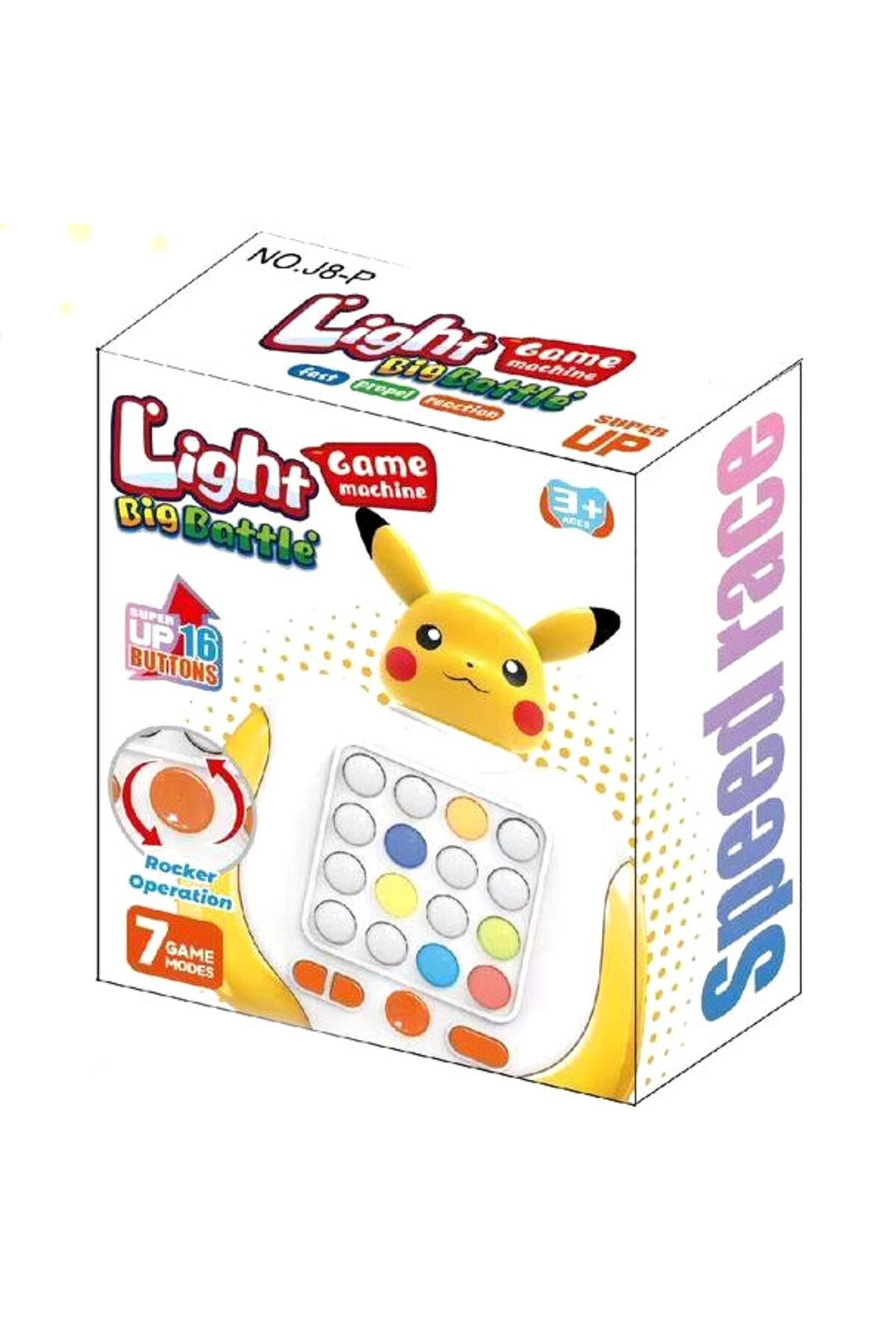 OEM-POPIT Console interactive game, anti-stress, with sounds, 16 buttons and RGB lights, 7 game modes, Pikac 2