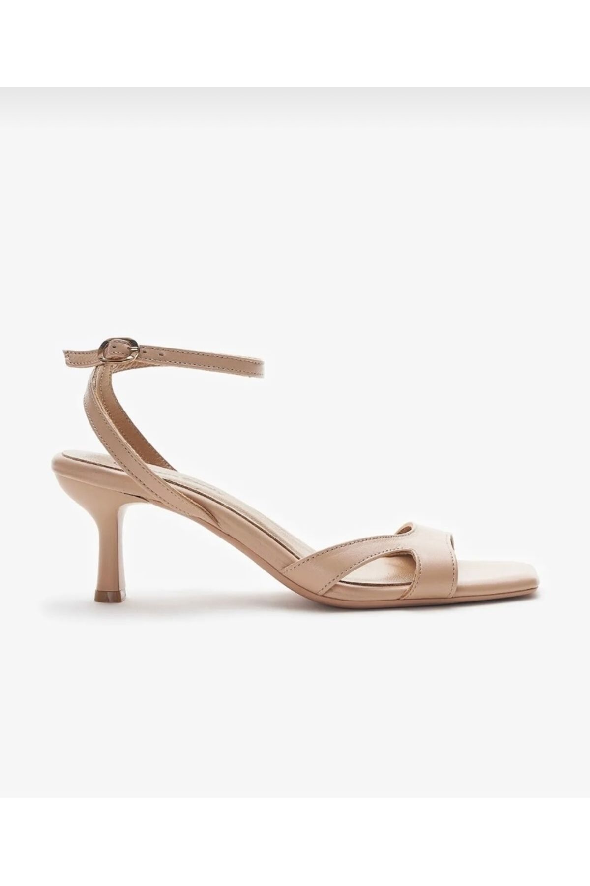 Rugano 5023 az topuklu nude sandalet