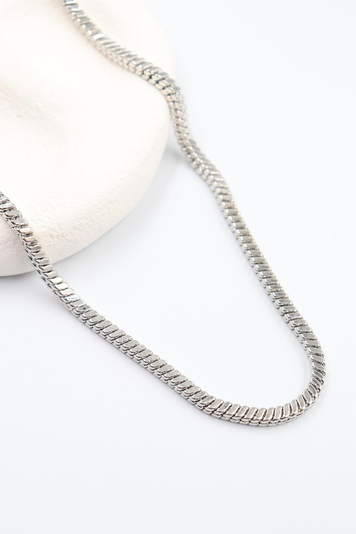 BY CANSU ACCESSORİES Carolina Silver Kolye