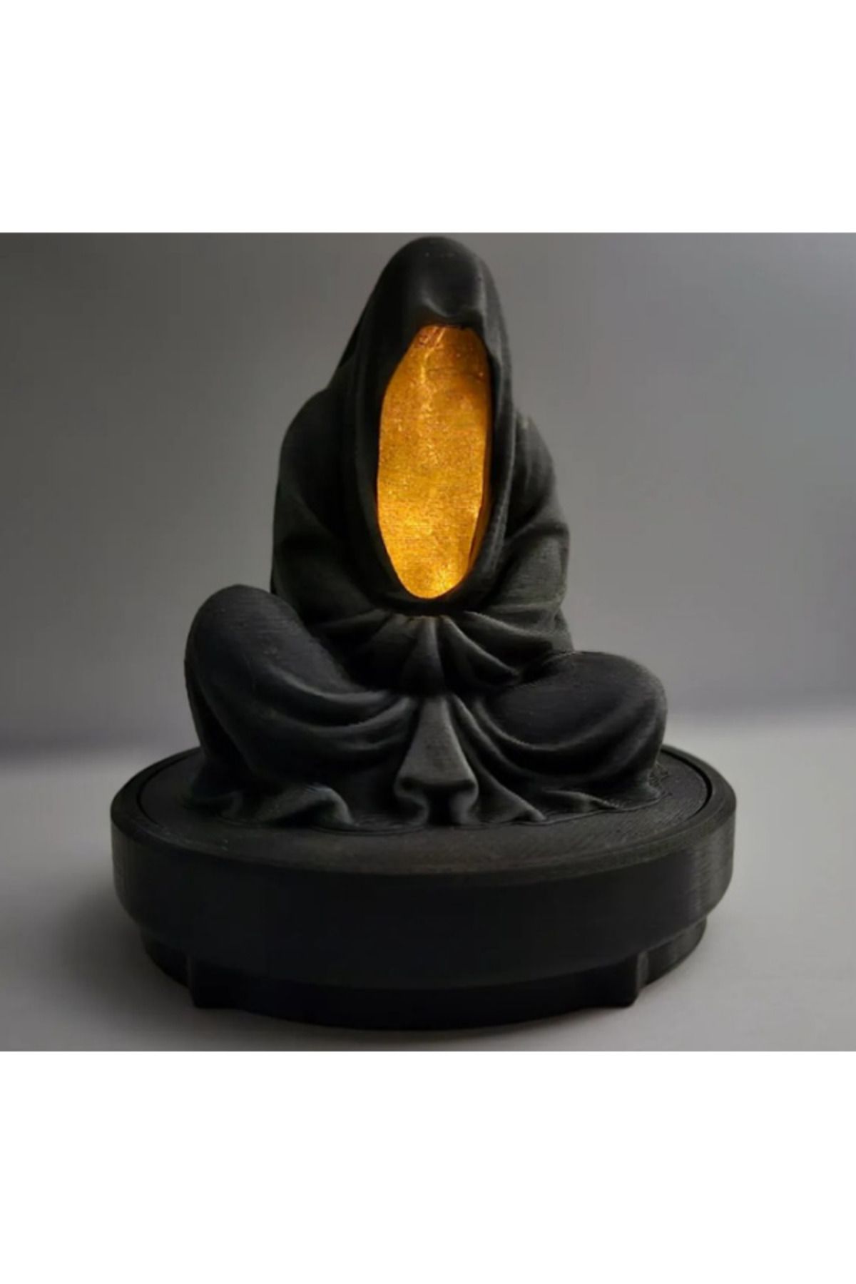 EMAKE3D Işıklı Meditasyon Figürü 3D Baskı Dekoratif Lamba Heykel