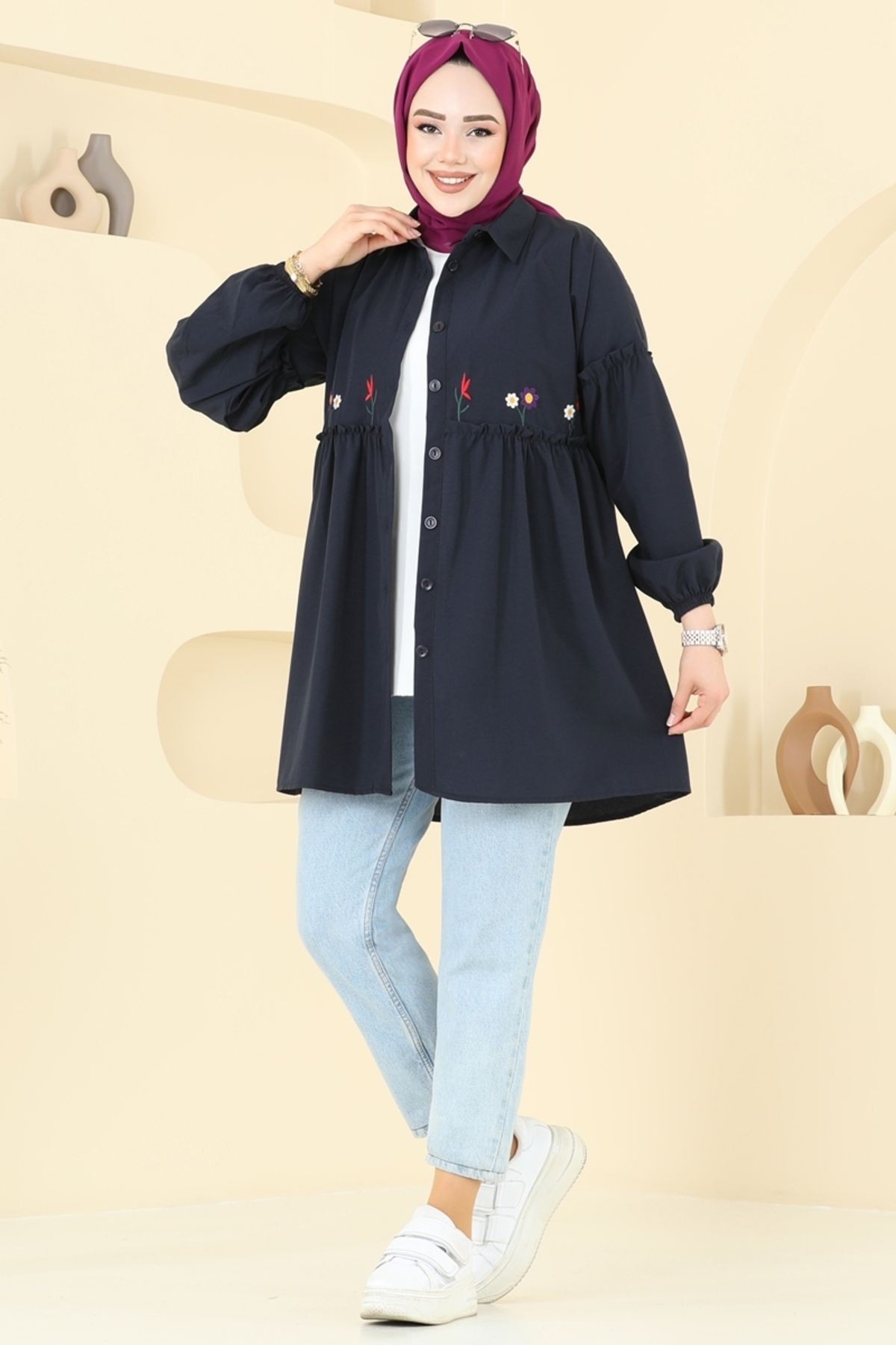 Modaselvim Nakış İşlemeli Tunik 4060ASN888 Laci