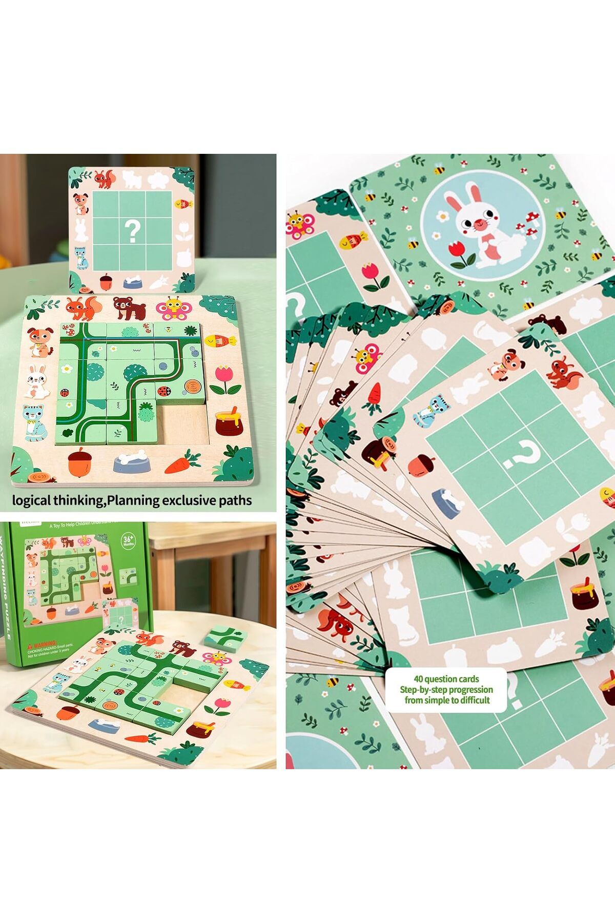 OEM-Montessori logic game Find the Path, Learning through play for little explorers 6