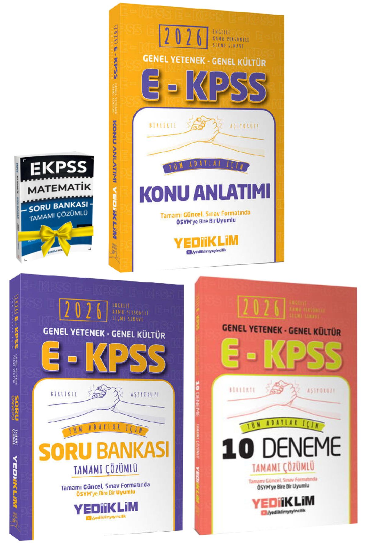 Yediiklim Yayınları 2026 Yediiklim EKPSS Konu Anlatım+Yediiklim EKPSS Soru Bankası+E-KPSS Deneme +Hediye