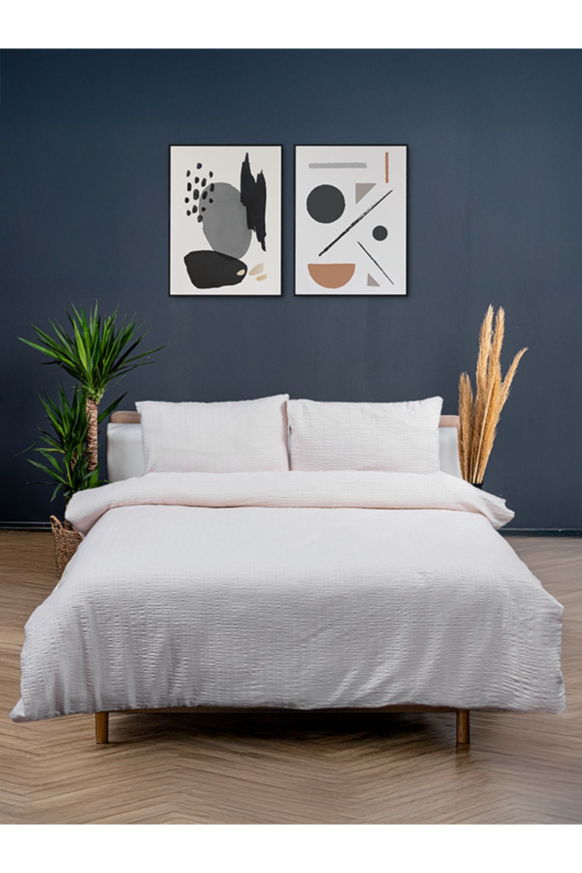 fersuay BULDAN NATURAL PODLU DÜZ ÇİFT KİŞİLİK NEVRESİM TAKIMI 200X220